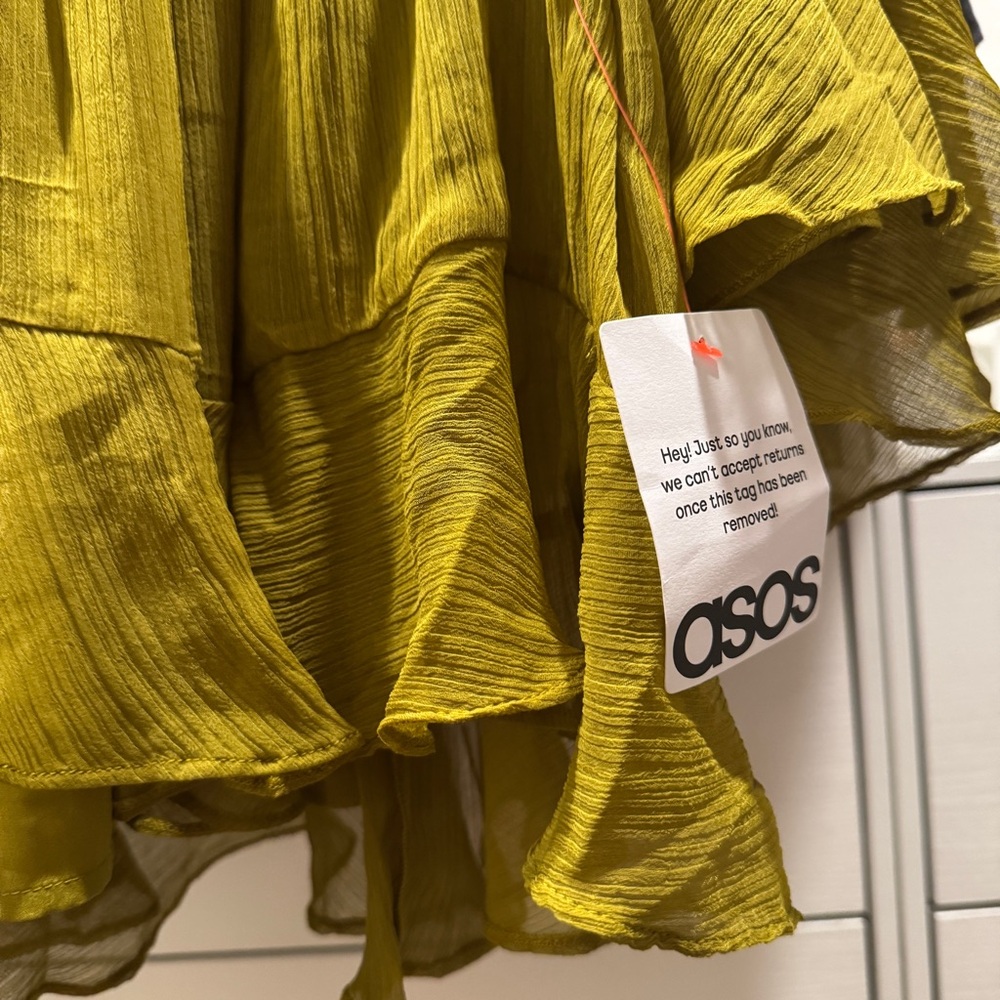 ASOS Macrame Ruffle Sleeve Mini Dress - Picture 6 of 7